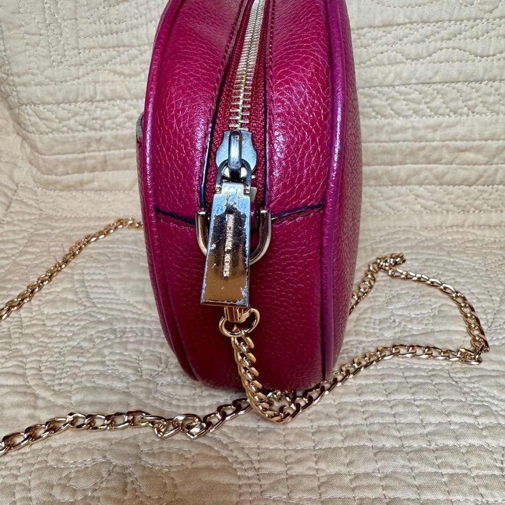 Michael Kors Round Crossbody Bag - Rich Red - Picture 4 of 14